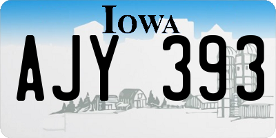 IA license plate AJY393