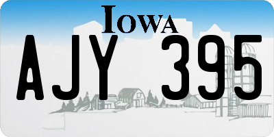 IA license plate AJY395