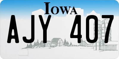 IA license plate AJY407