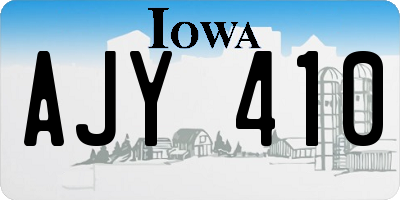 IA license plate AJY410
