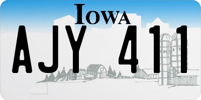 IA license plate AJY411