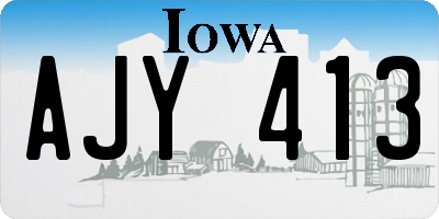 IA license plate AJY413