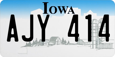 IA license plate AJY414