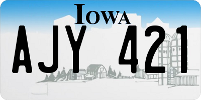 IA license plate AJY421