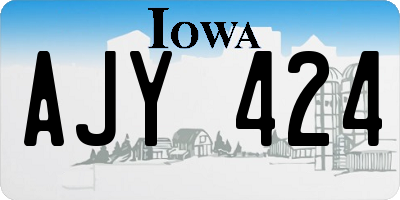 IA license plate AJY424
