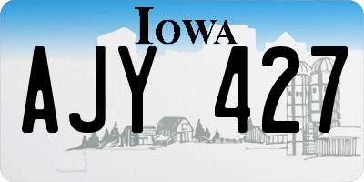 IA license plate AJY427