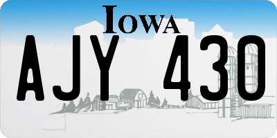 IA license plate AJY430