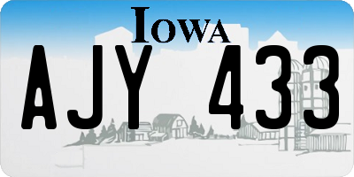 IA license plate AJY433