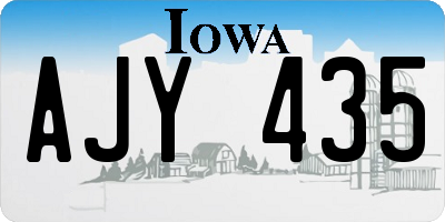 IA license plate AJY435