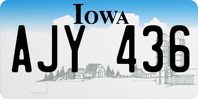 IA license plate AJY436
