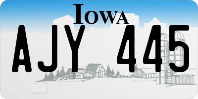IA license plate AJY445