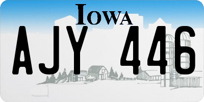 IA license plate AJY446