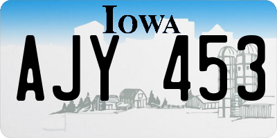 IA license plate AJY453