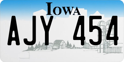 IA license plate AJY454