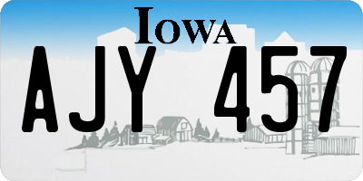 IA license plate AJY457