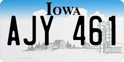 IA license plate AJY461