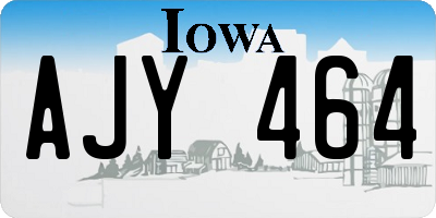IA license plate AJY464
