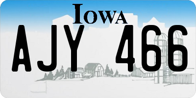 IA license plate AJY466