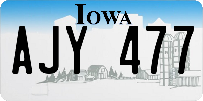 IA license plate AJY477