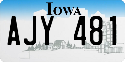 IA license plate AJY481