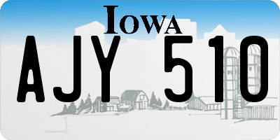 IA license plate AJY510