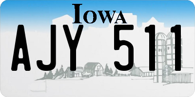 IA license plate AJY511