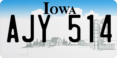 IA license plate AJY514