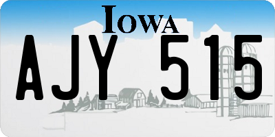 IA license plate AJY515