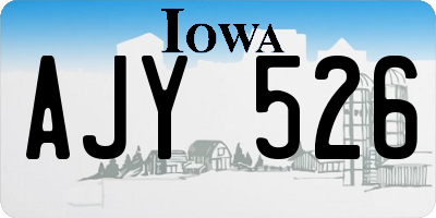 IA license plate AJY526