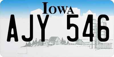 IA license plate AJY546