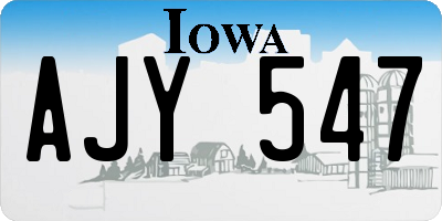 IA license plate AJY547