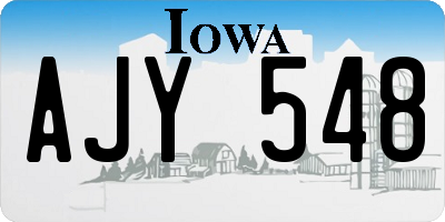 IA license plate AJY548