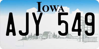 IA license plate AJY549