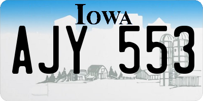 IA license plate AJY553