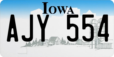 IA license plate AJY554