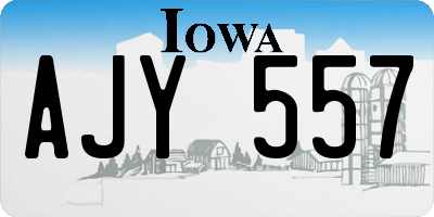 IA license plate AJY557