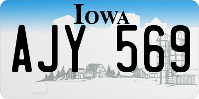 IA license plate AJY569