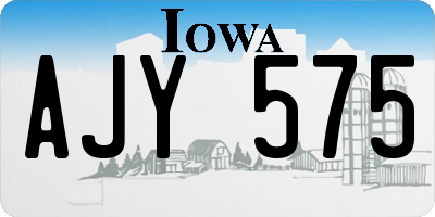 IA license plate AJY575
