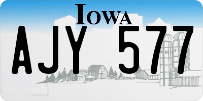 IA license plate AJY577