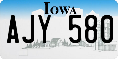 IA license plate AJY580