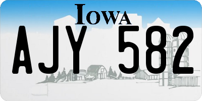 IA license plate AJY582