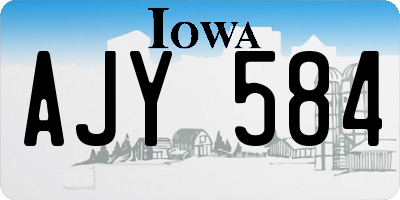 IA license plate AJY584