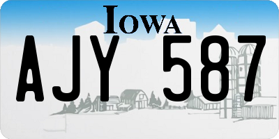 IA license plate AJY587