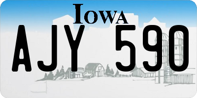 IA license plate AJY590