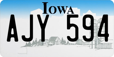 IA license plate AJY594