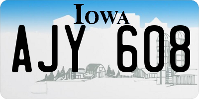IA license plate AJY608