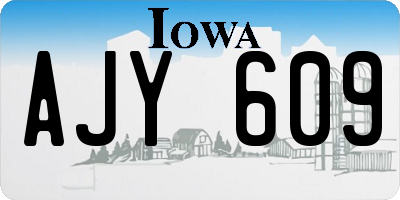 IA license plate AJY609