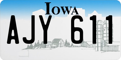 IA license plate AJY611