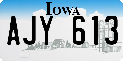 IA license plate AJY613