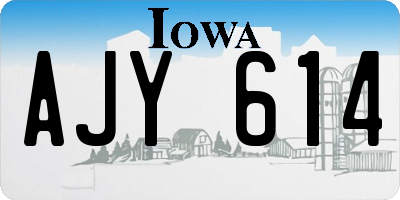 IA license plate AJY614